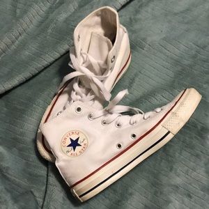 Converse High top White- Women’s size 7